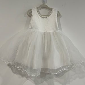 Flower girl pearl dress